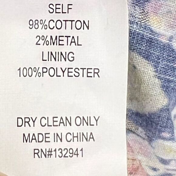 Amanda Uprichard Cami Top Size XS Everleigh Blue Floral Sleeveless - Picture 8 of 8